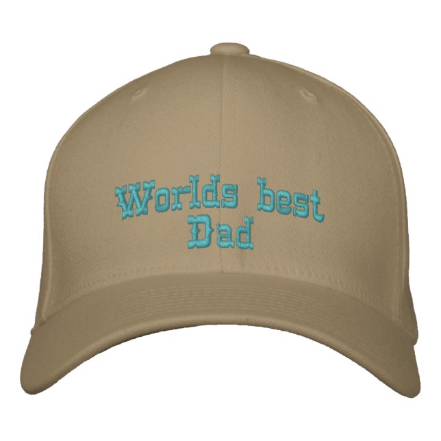 Worlds best Dad Embroidered Hat (Front)