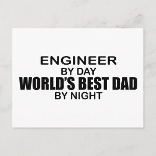 World's Best Dad - Engineer Postcard