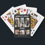 World's Best Dad Ever Custom 6 Photo Black Playing Cards<br><div class="desc">Deal a winning surprise with our World’s Best Dad Ever Custom 6 Photo Black Poker Cards. Add six favorite photos to create a fun, personalized deck that celebrates Dad in the most memorable way. Perfect for Father’s Day, birthdays, or just because a heartfelt gift he’ll love every time he plays....</div>