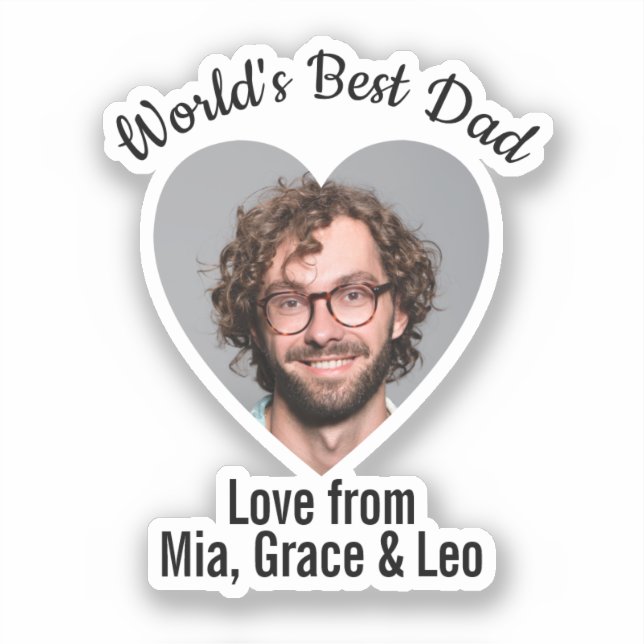 World's Best Dad Face Individual  (Front)