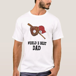 World's Best Dad, Father's Day, Baseball, Dad T-Shirt