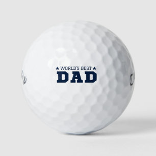 World's Best Dad -Father's Day Birthdays Christmas Golf Balls