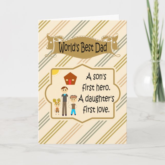 World's Best Dad Father's Day Cards (Front)