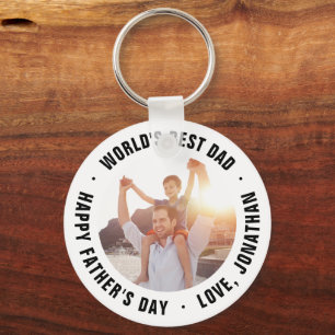 World's Best Dad Father's Day Photo Gift Key Ring