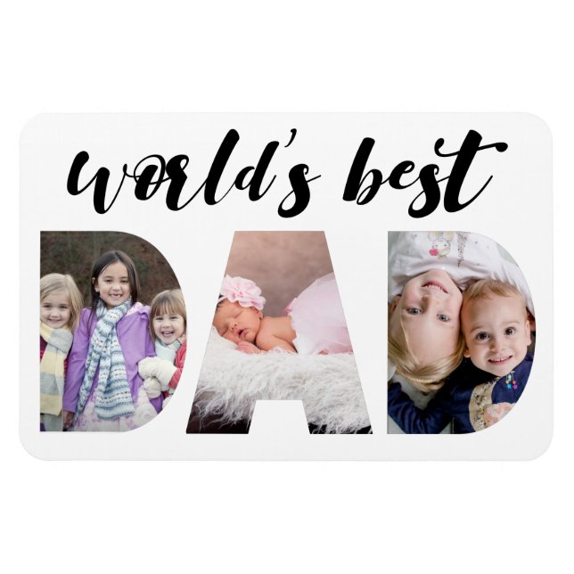 World's Best Dad | Father's Day Photo Magnet (Horizontal)