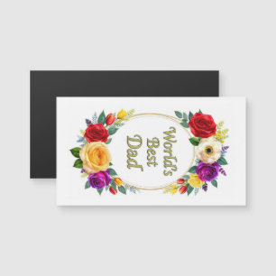 World's Best Dad Floral Postcard - Father's Day Gi