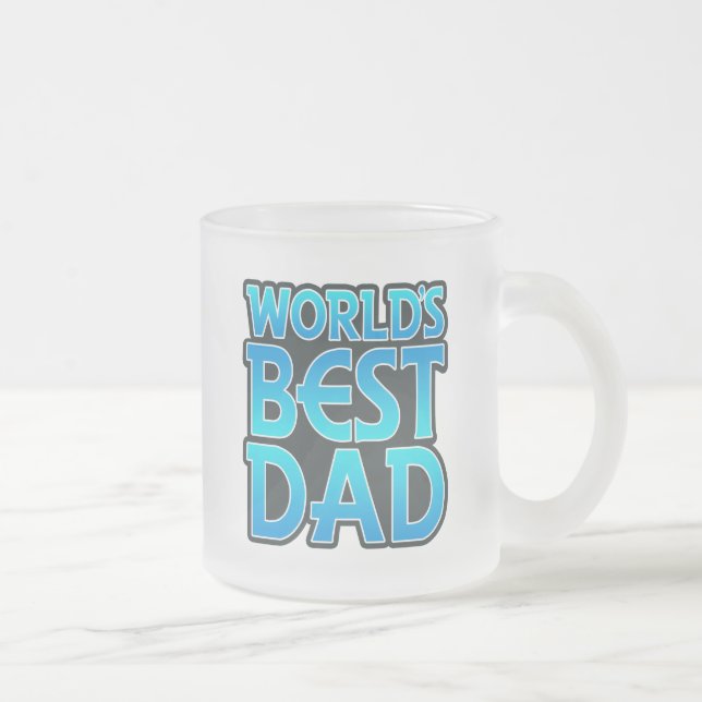 World's Best Dad Frosted Glass Coffee Mug (Right)