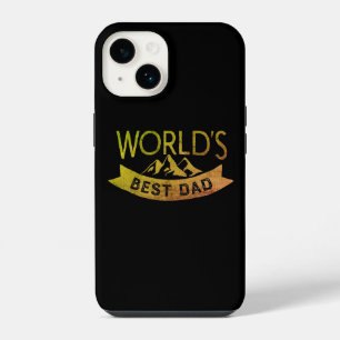 World's Best Dad Gold and Black iPhone 14 Case