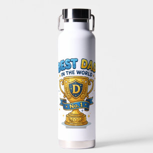 World's Best Dad Golden Trophy Water Bottle