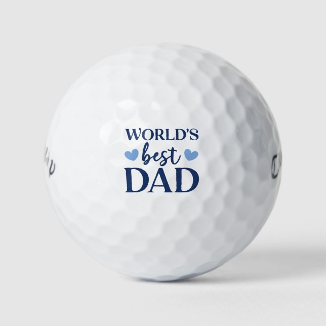 World's Best Dad  Golf Balls (Front)