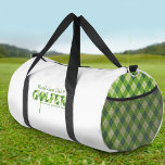 Worlds best dad golfer slogan bag<br><div class="desc">World's best Dad & golfer gym bag. Ideal for the golf course to carry a change of clothes and golfing shoes in. Personalise with your own words and slogan,  currently reads,  World's best dad and Golfer never give up just putt away. Item designed exclusively by Sarah Trett for www.mylittleeden.com</div>