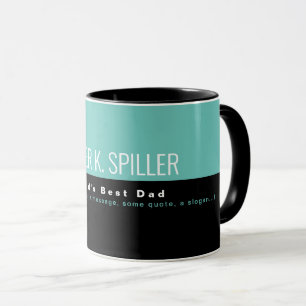 World's Best Dad Half-Blue Half-Black Mug