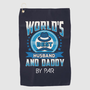 World's Best Dad Husband Personalised Fathers Day Golf Towel