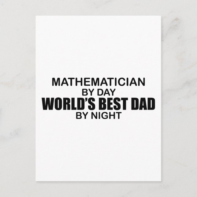 World's Best Dad - Mathematician Postcard (Front)