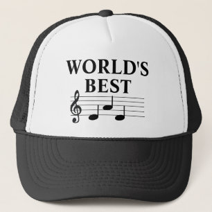 World's Best Dad Musician Music Note Treble Clef  Trucker Hat