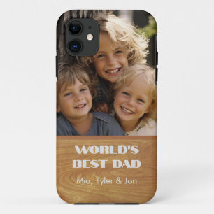 World's Best Dad Personalized Photo Case-Mate iPhone Case