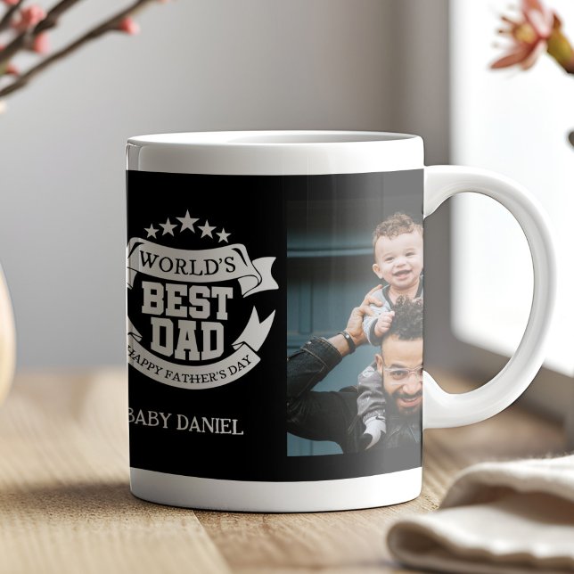 World's Best Dad Photo Collage Custom Coffee Mug (Creator Uploaded)
