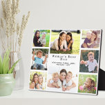 World's Best Dad Photo Collage Plaque<br><div class="desc">Give the world's best dad a custom multi-photo collage plaque that he will treasure for years. You can personalise with eight photos of children, other family members, pets, etc., personalise the expression "World's Best Dad" and how he is addressed (daddy, papa, etc.), and add children's and pets' names, all in...</div>