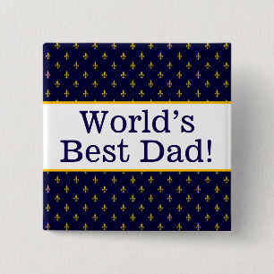 World's best dad pin