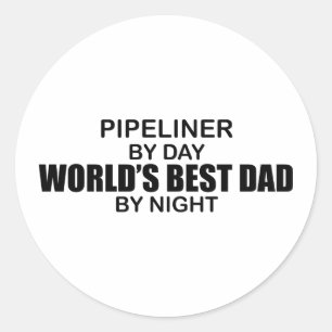 World's Best Dad - Pipeliner Classic Round Sticker