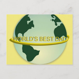 "World's Best Dad" Postcard