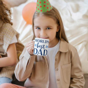 Worlds Best Dad Print Modern White Mug