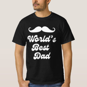 worlds best dad, retro fathers day black and white T-Shirt