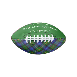 World's Best Dad Smith Tartan Plaid Football