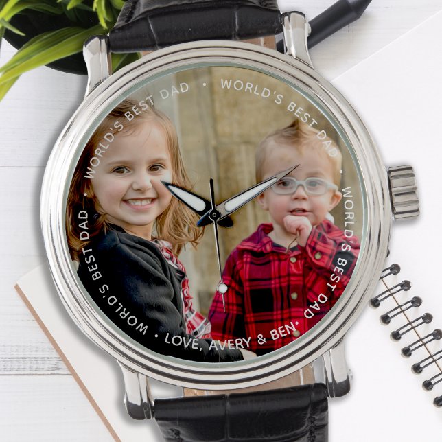 World's Best Dad Stylish Photo Watch (Creator Uploaded)