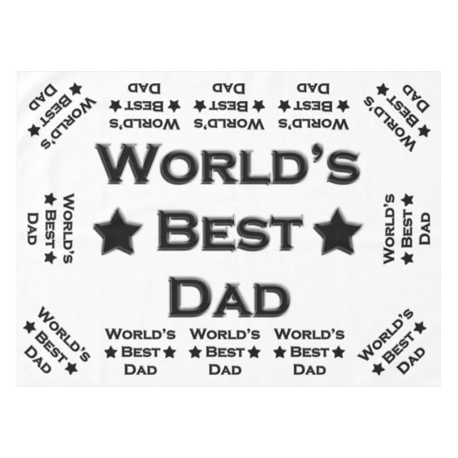 World's Best Dad Tablecloth (Front (Horizontal))