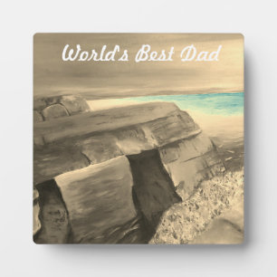 World's Best Dad Tabletop Plaque with Easel