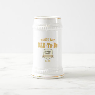 Worlds BEST DAD-To-BE - Est.2019 Customisable Beer Stein