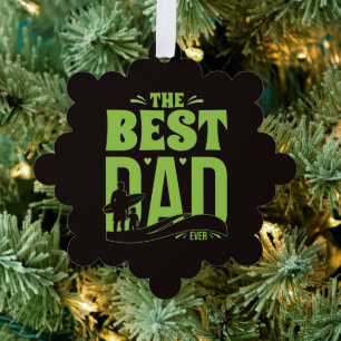 World's Best Dad Tree Decoration Card