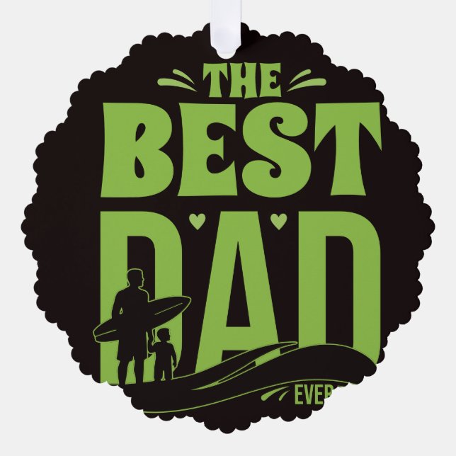 World's Best Dad Tree Decoration Card (Front)