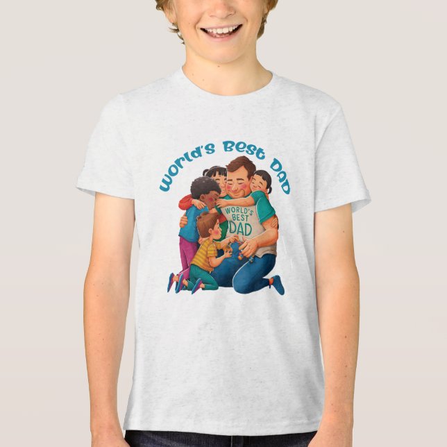 World's Best DAD Tri-Blend Shirt (Front)