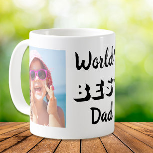 World's Best Dad Two Photos Personalised Coffee Mug