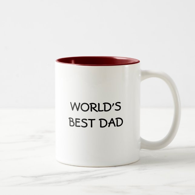 WORLD'S BEST DAD Two-Tone COFFEE MUG (Right)