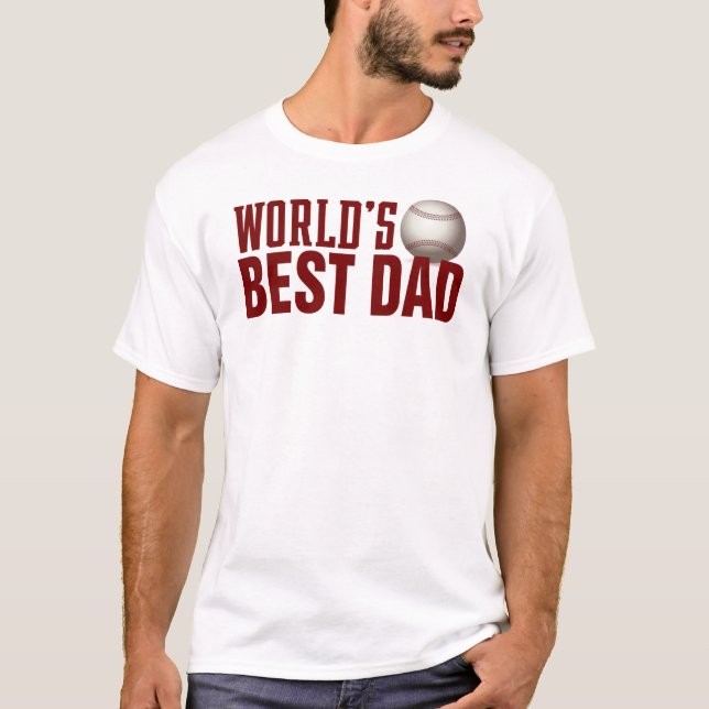 World's Best Dad Typography Baseball | Shirt (Front)
