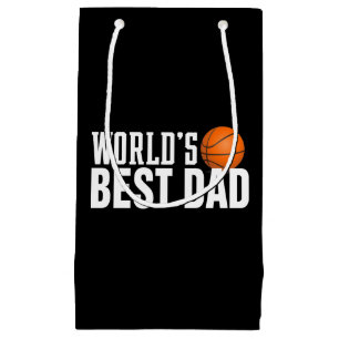 World's Best Dad Typography Basketball Gift Bag