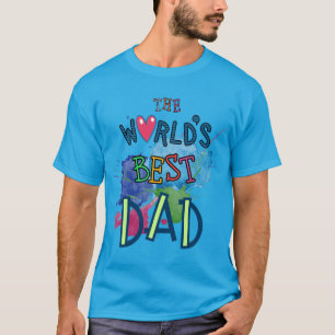 World's best dad typography doodle cool modern T-Shirt