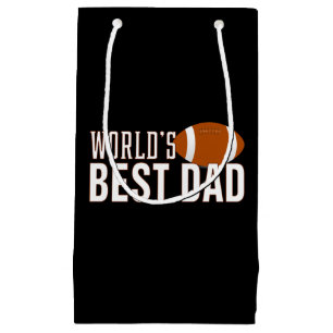 World's Best Dad Typography Football   Gift Bag