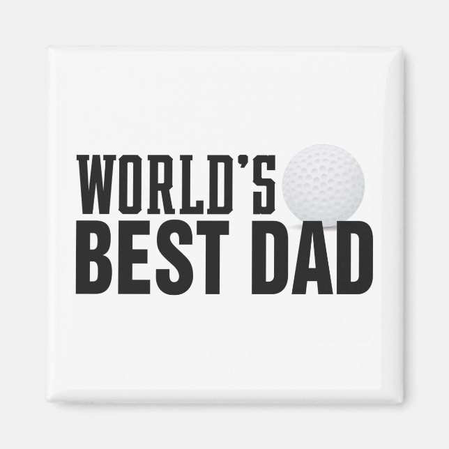 World's Best Dad Typography Golf | Magnet (Front)