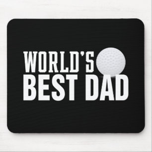 World's Best Dad Typography Golf   Mouse Pad