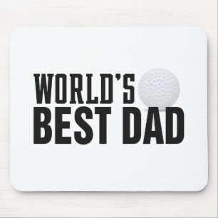 World's Best Dad Typography Golf   Mouse Pad