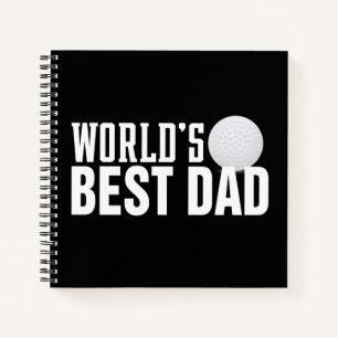 World's Best Dad Typography Golf   Notebook