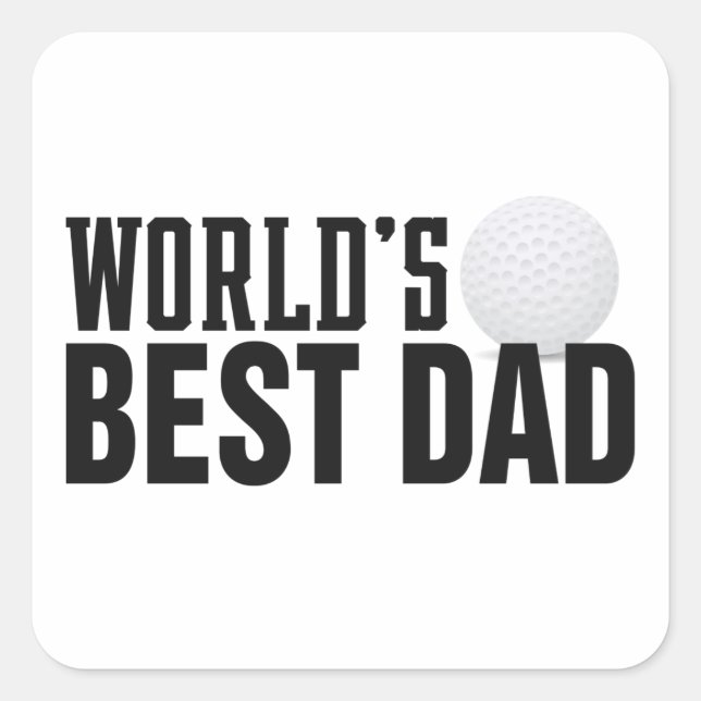 World's Best Dad Typography Golf | Sticker (Front)