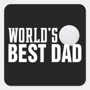 World's Best Dad Typography Golf Sticker