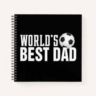 World's Best Dad Typography Soccer   Notebook