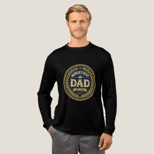 World's Best Dad Vintage Badge Father's Day T-Shir Tri-Blend Shirt