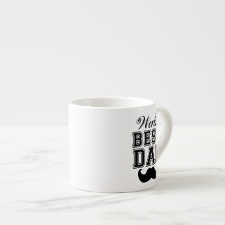 World's best dad with moustache espresso cup